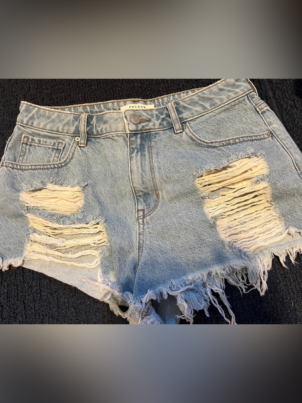 PacSun Light Blue Denim High Rise Festival shorts
